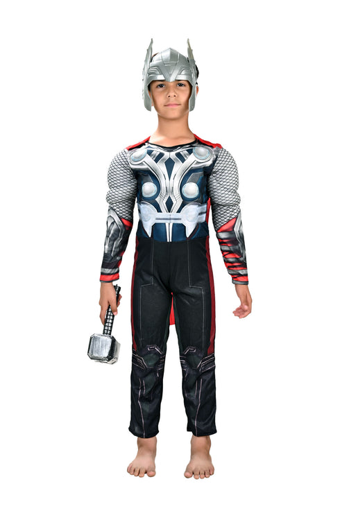 Thunder God Superhero Kids Fancy Dress Costume | Muscle Look | Imported